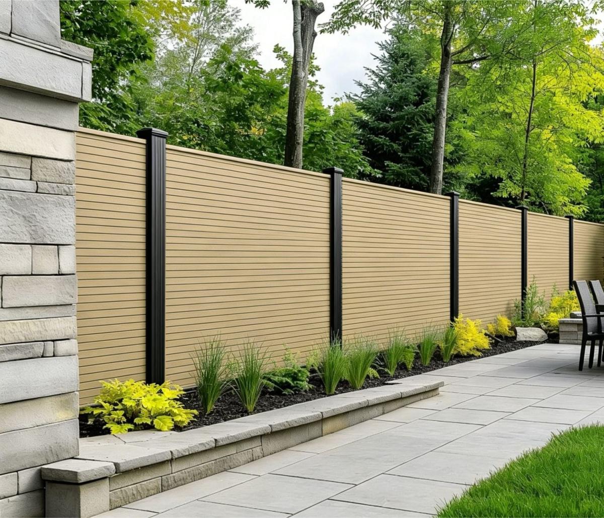 Fencing 88F - Khaki - Outdoor - 180cm (1 Pack / 6pcs) — Fencing handmade to order by Langham Furniture, image 1 of 4
