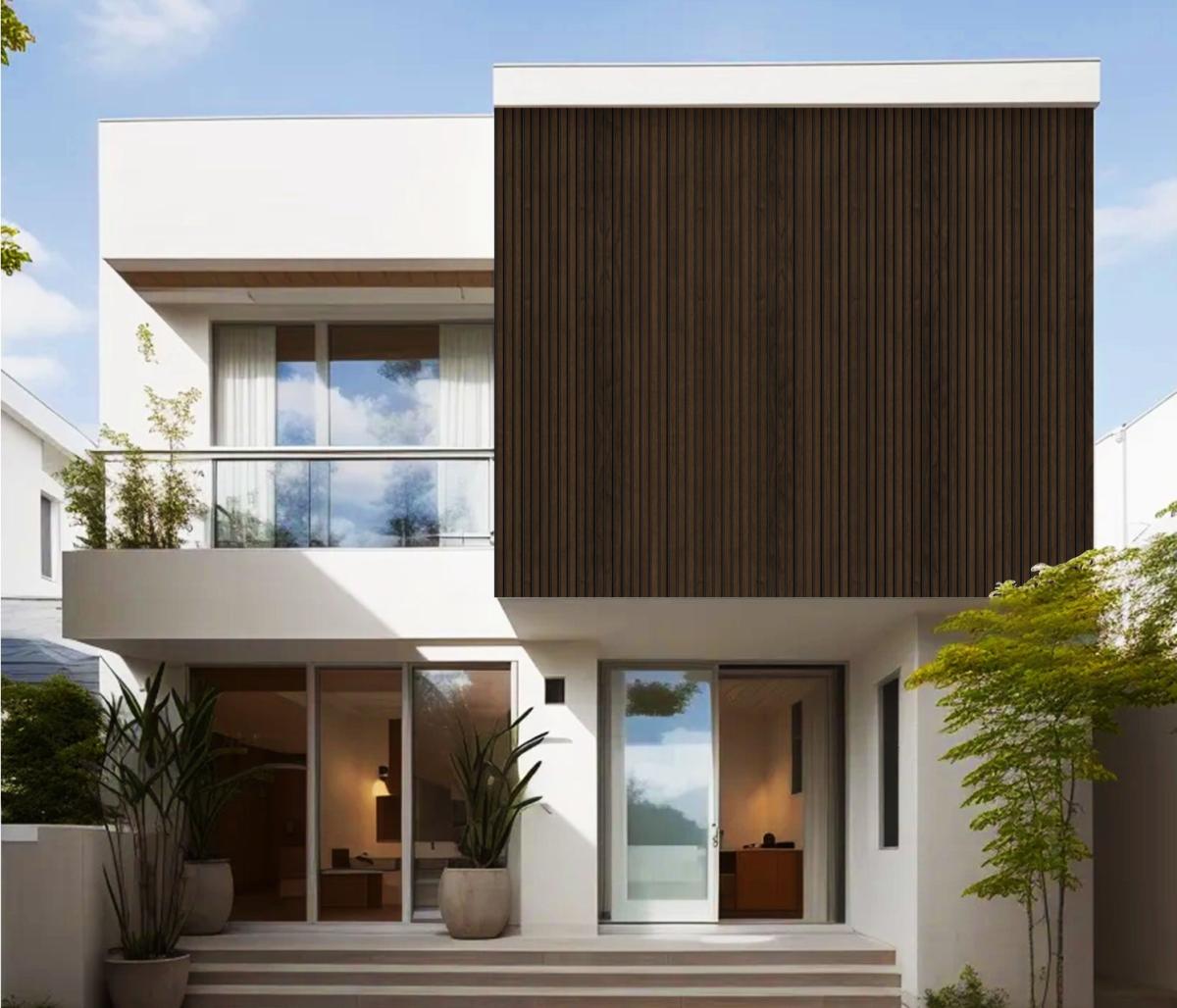 Wall Panel 88T - Walnut - Outdoor - 290cm - (1 pack / 6pcs) — Outdoor Wall Panels handmade to order by Langham Furniture, image 3 of 7