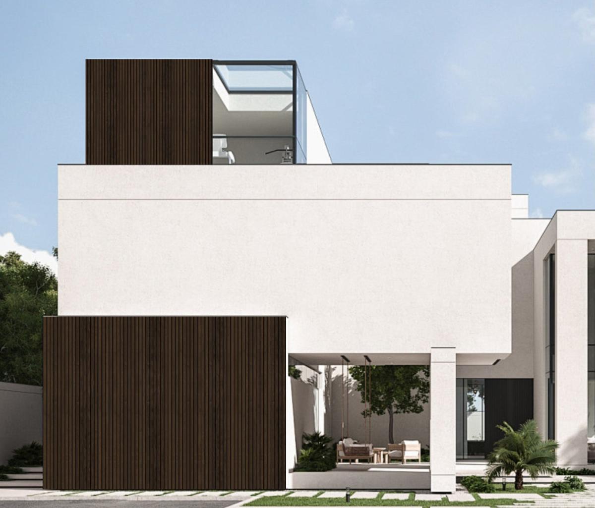 Wall Panel 88T - Walnut - Outdoor - 290cm - (1 pack / 6pcs) — Outdoor Wall Panels handmade to order by Langham Furniture, image 4 of 7