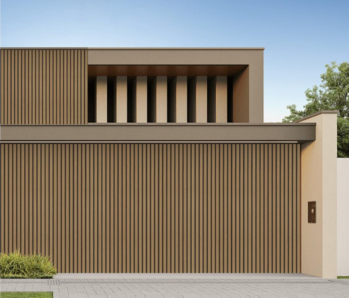 Wall Panel 88D - Dark Oak - Outdoor - 290cm - (1 pack / 6pcs) — Outdoor Wall Panels handmade to order by Langham Furniture, image 1 of 7