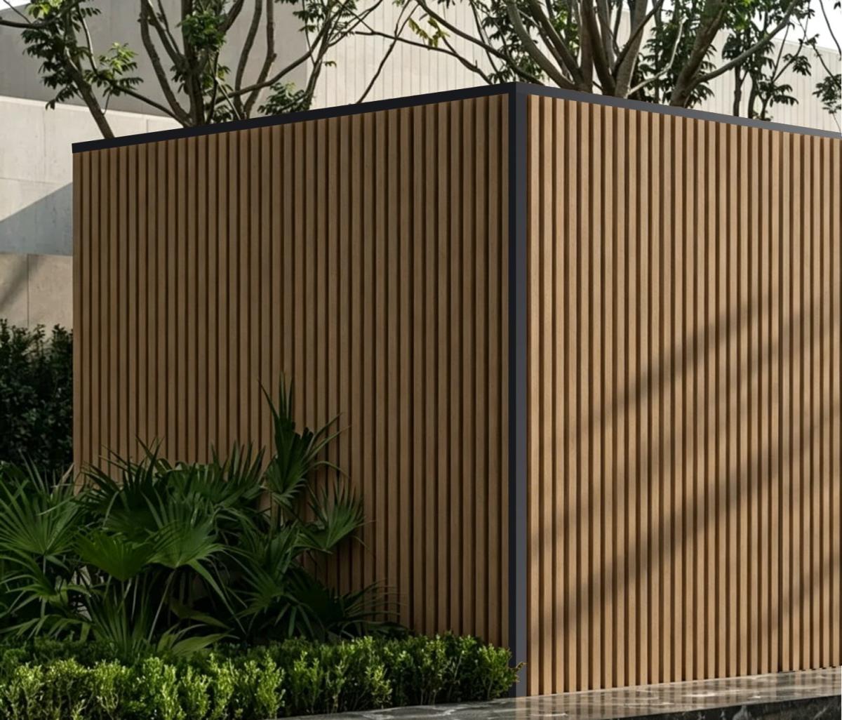 Wall Panel 88D - Dark Oak - Outdoor - 290cm - (1 pack / 6pcs) — Outdoor Wall Panels handmade to order by Langham Furniture, image 3 of 7