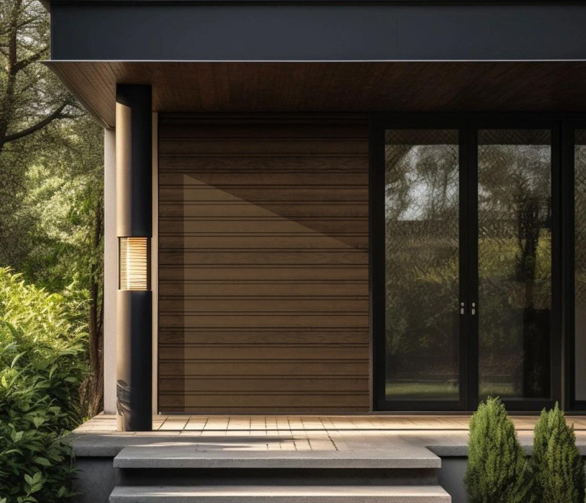Wall Panel 89T - Walnut - Outdoor - 290cm - (1 pack / 6pcs) — Outdoor Wall Panels handmade to order by Langham Furniture, image 1 of 7