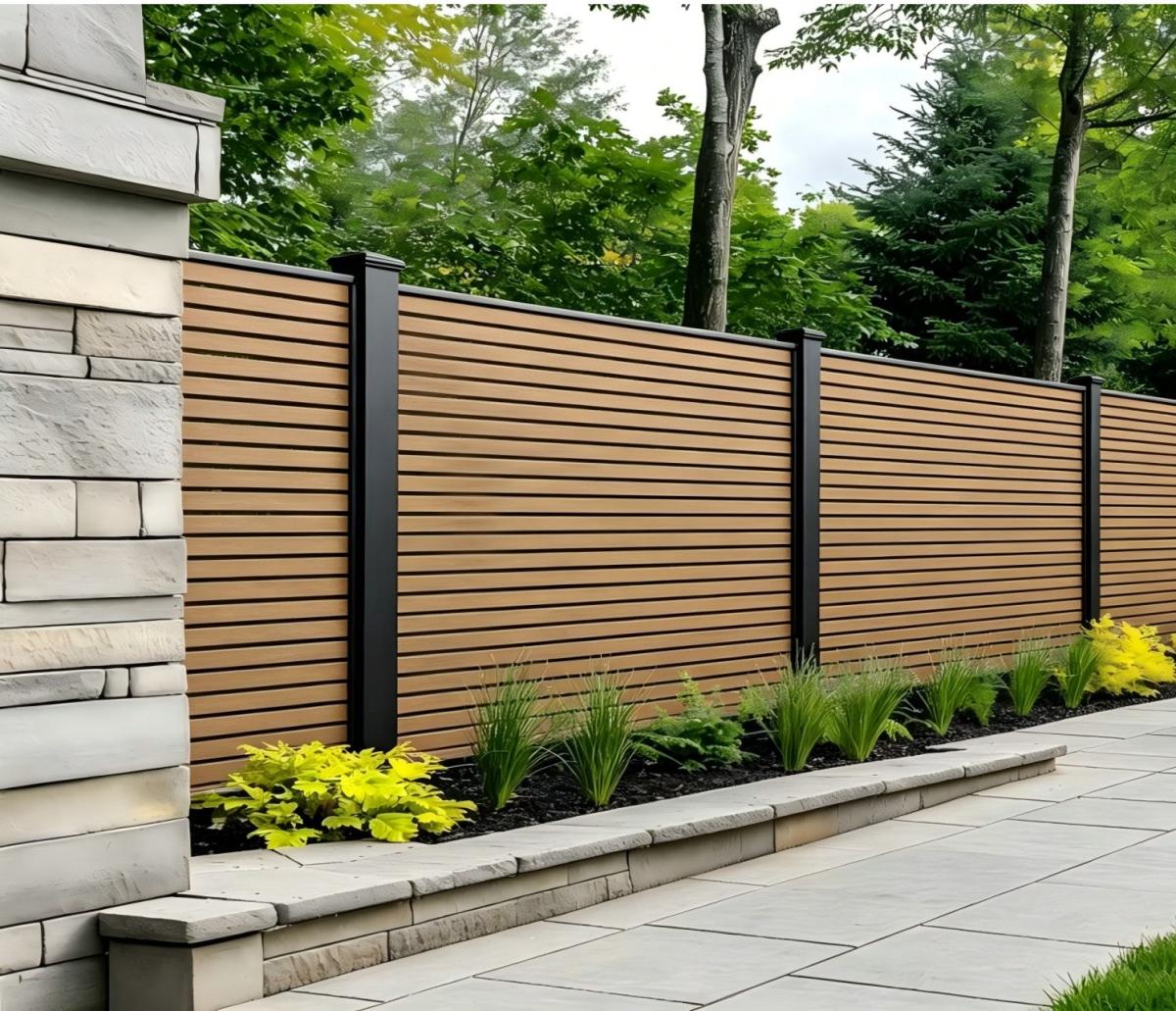 Fencing 94D - Dark Oak - Outdoor - 180cm (1 Pack / 6pcs) — Fencing handmade to order by Langham Furniture, image 1 of 7