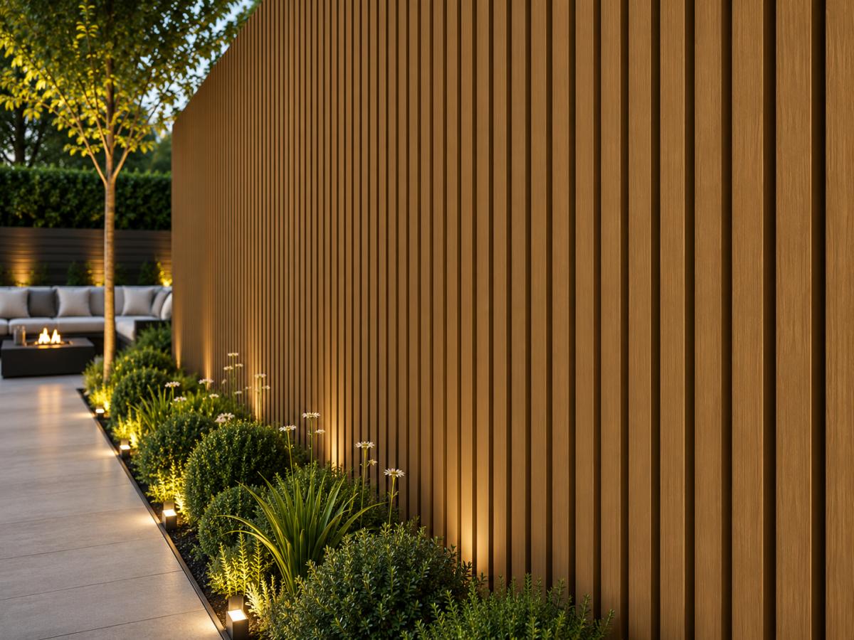 Wall Panel 73T - Walnut - Outdoor - 290cm - (1 pack / 6pcs) — Outdoor Wall Panels handmade to order by Langham Furniture, image 1 of 2