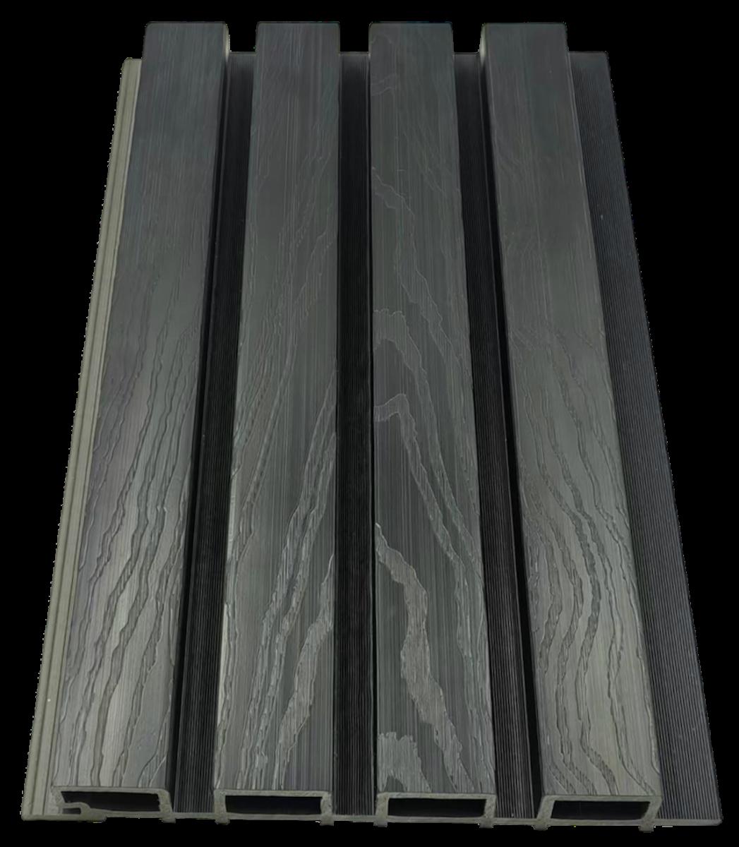 Wall Panel 73E - Black - Outdoor - 290cm - (1 pack / 6pcs) — Outdoor Wall Panels handmade to order by Langham Furniture, image 2 of 2
