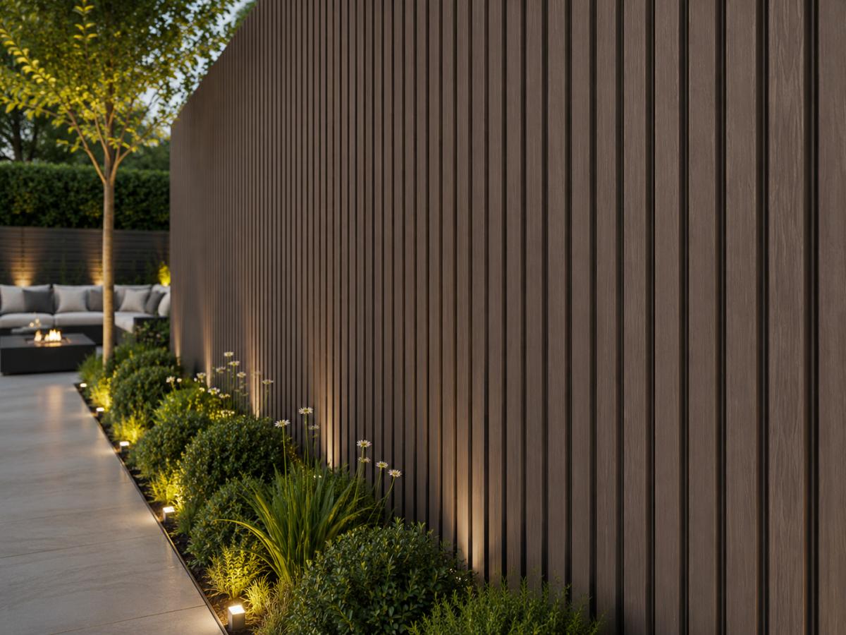 Wall Panel 73D - Dark Brown - Outdoor - 290cm - (1 pack / 6pcs) — Outdoor Wall Panels handmade to order by Langham Furniture, image 1 of 2