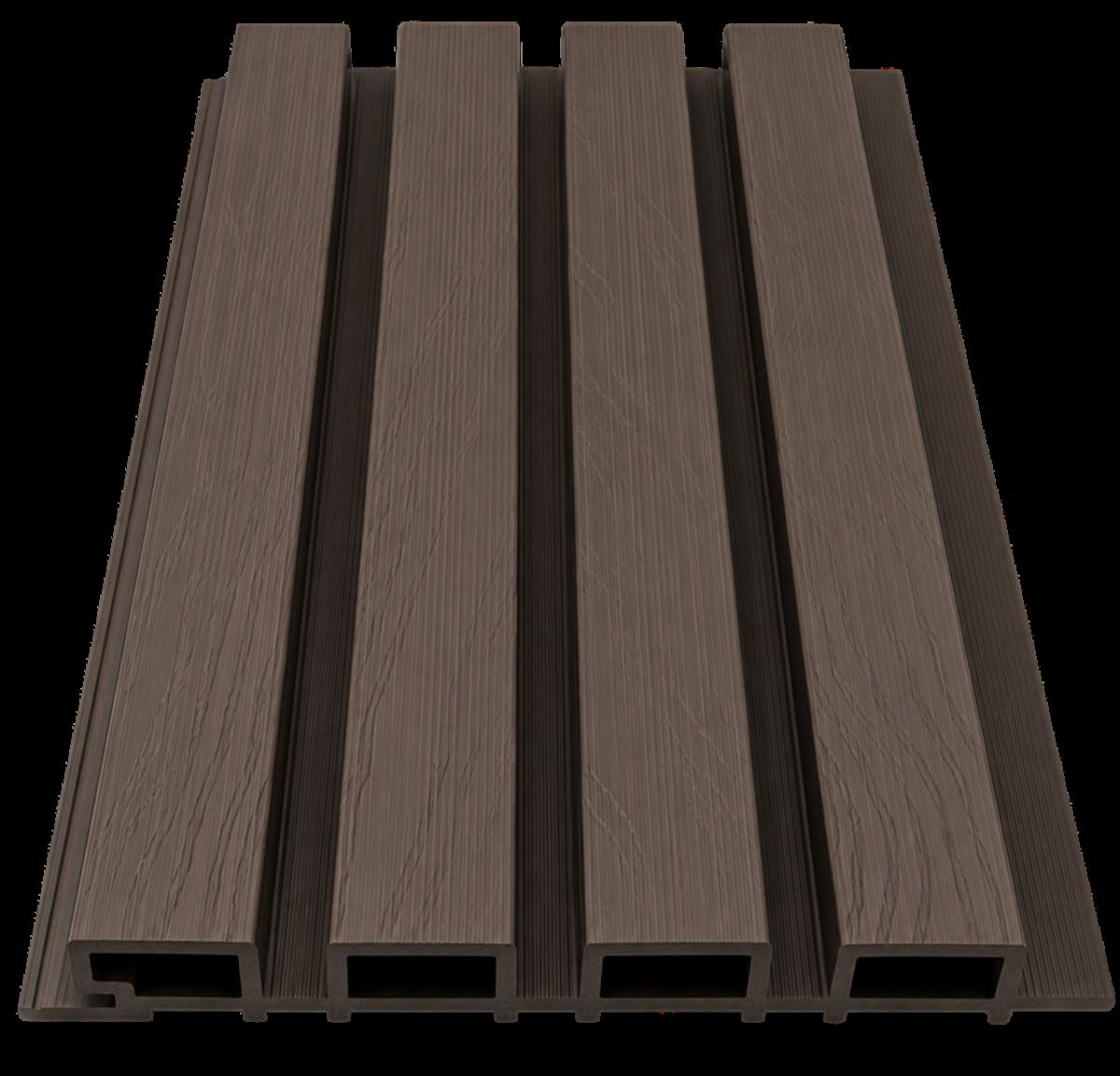 Wall Panel 73D - Dark Brown - Outdoor - 290cm - (1 pack / 6pcs) — Outdoor Wall Panels handmade to order by Langham Furniture, image 2 of 2
