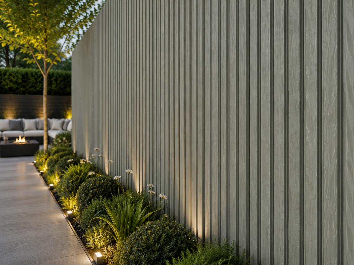 Wall Panel 73B - Grey - Outdoor - 290cm - (1 pack / 6pcs) — Outdoor Wall Panels handmade to order by Langham Furniture, image 1 of 2