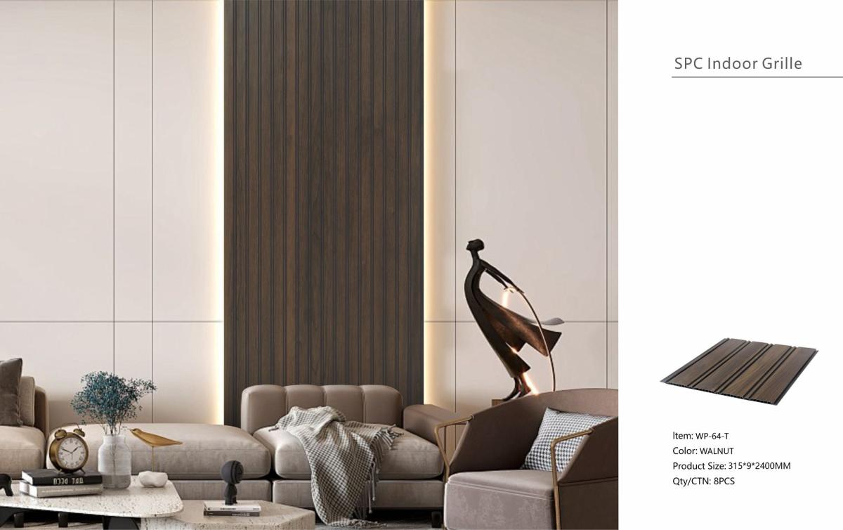 Wall Panel 64T - Walnut - Acoustic - 240cm - (1 pack / 8pcs) — Slat & Acoustic Panels handmade to order by Langham Furniture, image 3 of 4