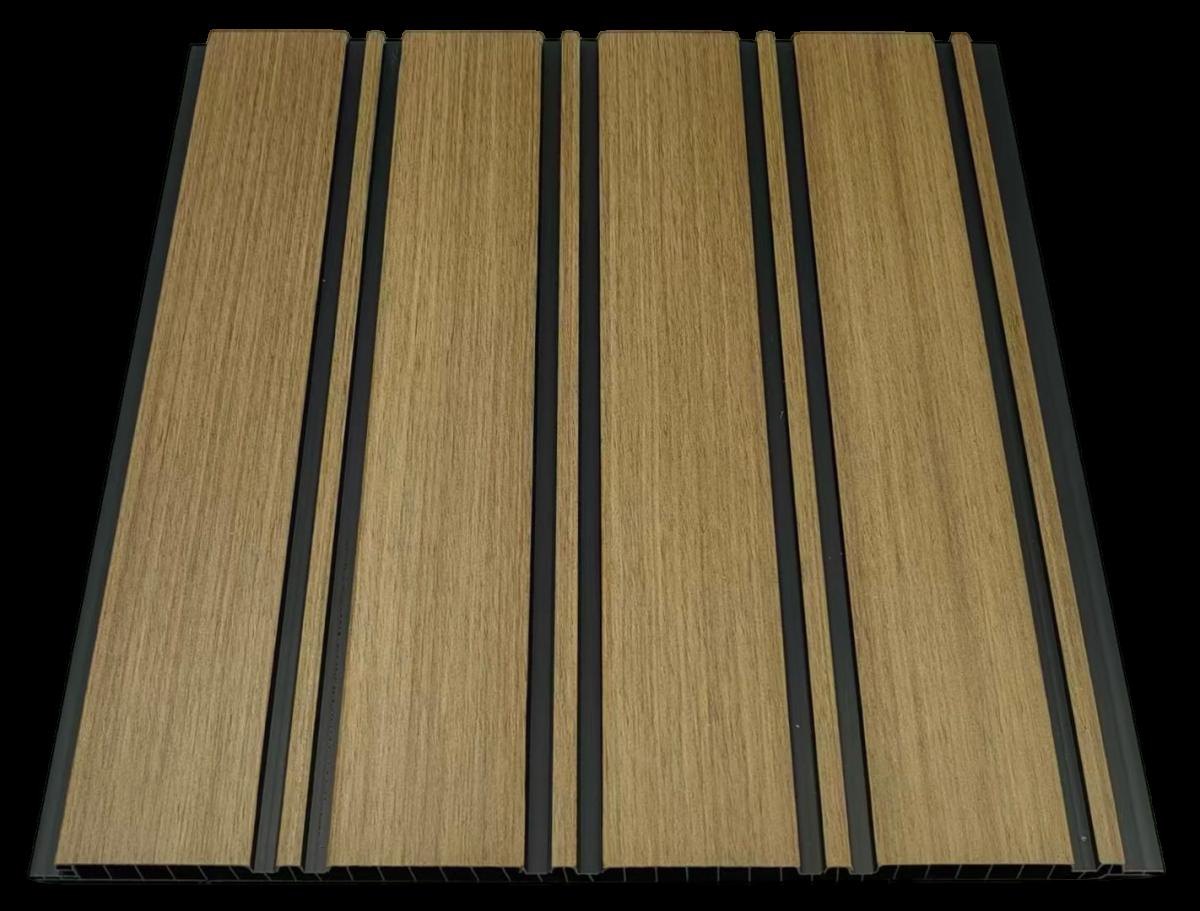 Wall Panel 64D - Dark Oak - PVC - 240cm - (1 pack / 8pcs) — Slat & Acoustic Panels handmade to order by Langham Furniture, image 2 of 4