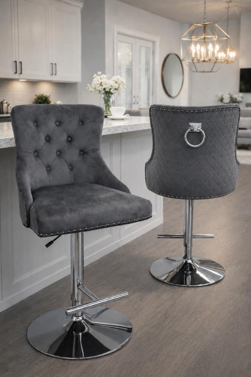 Mayfair Bar Stool (Ring Knocker) — Bar Stools handmade to order by Langham Furniture, image 1 of 1