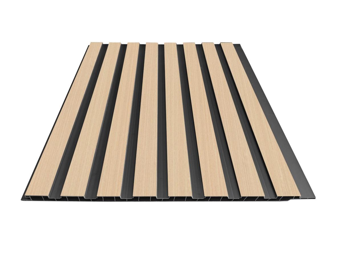 Wall Panel 61A - Oak - PVC - 240cm - (1 pack / 8pcs) — Slat & Acoustic Panels handmade to order by Langham Furniture, image 2 of 3