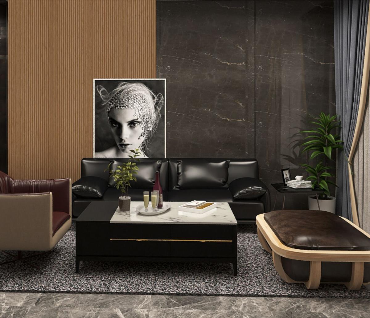 Wall Panel 80D - Dark Oak - Seamless - 240cm - (1 pack / 12pcs) — Slat & Acoustic Panels handmade to order by Langham Furniture, image 1 of 4