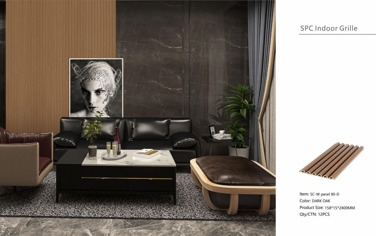 Wall Panel 80D - Dark Oak - Seamless - 240cm - (1 pack / 12pcs) — Slat & Acoustic Panels handmade to order by Langham Furniture, image 3 of 4
