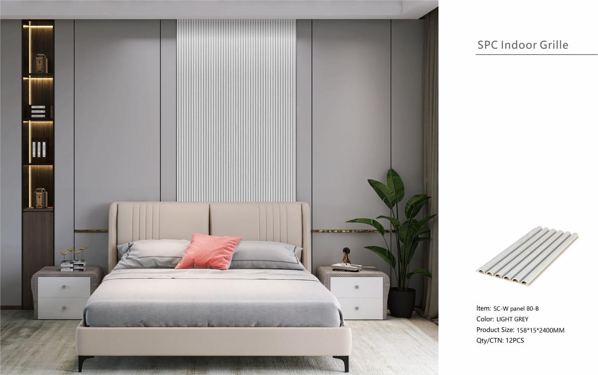 Wall Panel 80B - Light Grey  - Seamless - 240cm - (1 pack / 12pcs) — Slat & Acoustic Panels handmade to order by Langham Furniture, image 3 of 4