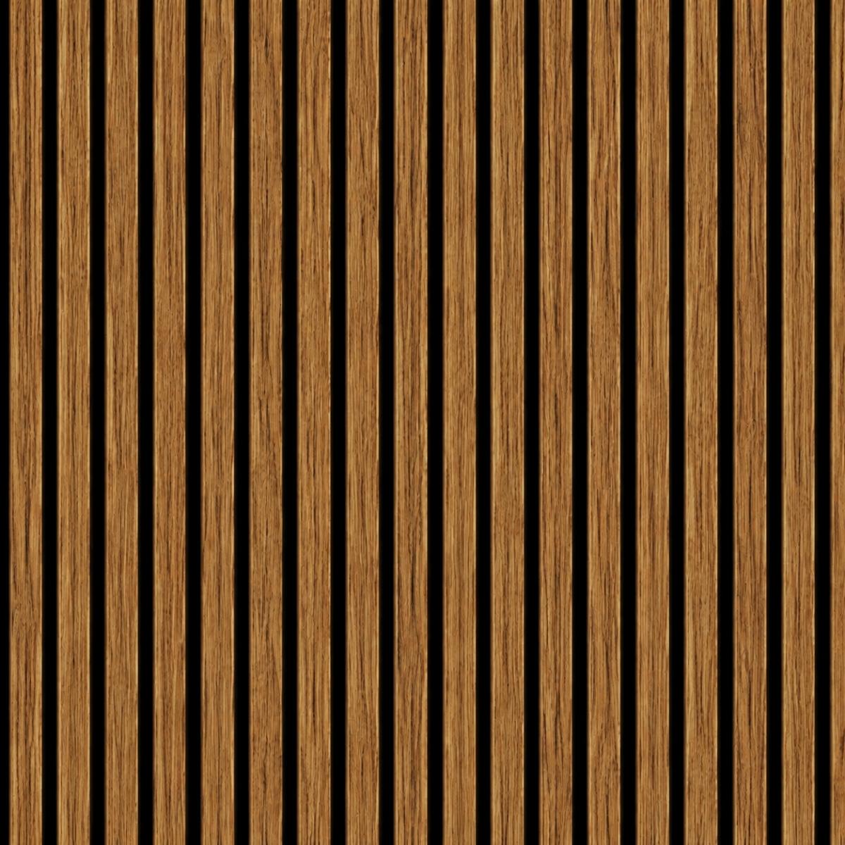 Wall Panel 01P - Teak Oak - Acoustic - 240cm - (1 pack / 4pcs) — Slat & Acoustic Panels handmade to order by Langham Furniture, image 2 of 2